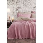 Medaillon Home Pembe 4 Katlı Müslin %100 Pamuklu Pike - Yatak Örtüsü - Tv Battaniyesi 200x220