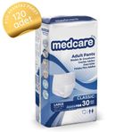 Medcare Classic Emici Külot Yetişkin 5,5 Damla Large Beden 120 Adet Paket Hasta Bezi