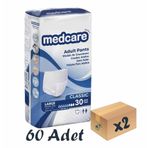 Medcare Classic Emici Külot Yetişkin 5,5 Damla Large Beden 2x30 Adet Paket Hasta Bezi