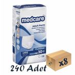 Medcare Classic Emici Külot Yetişkin 5,5 Damla Large Beden 8x30 Adet Paket Hasta Bezi