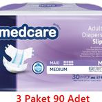 Medcare Maxi Belbantlı Orta Boy 90 Adet Hasta Bezi