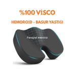Medcat Hemoroidd Basurr Kuyruk Sokumu Oturma Simidi Minderi Yastığı Visco Ortopedik Yastık - Siyah