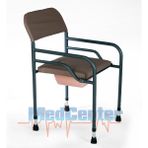 Medcenter Deri Döşemeli Katlanabilir Klozet Yükseltici Banyo Tuvalet Sandalyesi - 110 cm - Siyah
