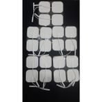 Medcenter Tens Pedi Kablolu 5x5cm Beyaz Renkli Konforlu Kullanım İçin 4 Adet Elektrod