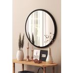 meDDex Yuvarlak Ayna 45cm Siyah Dresuar Hol Koridor Duvar Salon Banyo Wc Ofis Çocuk Yatak Odası Boy