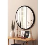 meDDex Yuvarlak Ayna 60 Cm Mat Parlak Siyah Dresuar Koridor Duvar Salon Banyo Wc Ofis Çocuk Yatak Odas