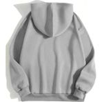 Medi Giyim Erkek 3 Iplik Pamuklu Kapüşonlu Kanguru Cepli Sweatshirt Hoodie - Boyalı Gri - 2XL