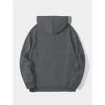 Medi Giyim Erkek 3 Iplik Pamuklu Kapüşonlu Kanguru Cepli Sweatshirt Hoodie - Füme