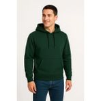Medi Giyim Erkek 3 Iplik Pamuklu Kapüşonlu Kanguru Cepli Sweatshirt Hoodie - Haki - XL
