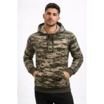 Medi Giyim Erkek Kamuflaj Desenli 2 Iplik 4 Mevsim Kapüşonlu Kanguru Cepli Hoodie Sweatshirt - Kamuflaj - XL