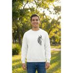 Medi Giyim Sevgililer Günü Baskılı Oversize Bisiklet Yaka Sweatshirt - Beyaz - 2XL