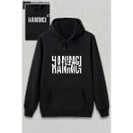 Medi Giyim Sevgililer Günü Hanımcı Hediye Baskılı Oversize Kapüşonlu Sweatshirt - Siyah