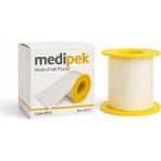 Medi-Ipek Tıbbi Ipek Flaster 5m x 5cm Sargı Bezi Hipoalerjenik, Cilt Dostu Medikal Flaster - 5mx5cm
