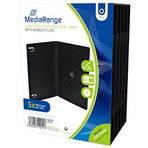 MediaRange BOX30 DVD boş kılıf (1 DVD için, 5 adet) siyah