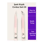 MEDIBA Ipek Kirpik Cımbız SET 2 Li Fiber Uç Tüm Kirpik Işlemleri Için Ipek Kirpik Cımbız