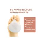 MediGel MG05 - Silikon Metatars Desteği | Yumuşak, Darbe Emici, Ayak Ön Bölgesi Için Koruyucu Ped