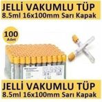 Medikaltec 100 Adet Kan Alma Tüpü, Vakumlu Jelli, Sarı Kapak 8.5ml 16x100mm, Bd Vacutainer Sst 2 Advance Plus