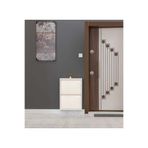 Medikaltec 2’Li Metal Ayakkabılık (Krem) | Modern Tasarım Ve Geniş İç Hacim