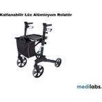 Medilabs Comfortroll Premium Rollatör Konforlu Koltuklu Katlanır Az Yer Kaplar