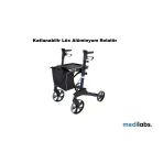 Medilabs Katlanabilir Alüminyum Rollatör Maks. 125 Kg Oturaklı Çanta Baston Tutucu
