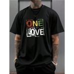 Medinenur One Love Yazı Baskılı Sweatshırt - Siyah