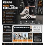 Mediro Metal Ayak Bilek Ağırlığı 5 kg Ayarlanabilir Kullanım Alanı ile Dayanıklı ve Konforlu - 5 kg x 1 Adet