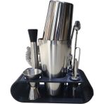 Mediterian 10 Parça Kokteyl Seti, 750 ml Boston Shaker, Stand ve Kutulu, Ekonomik Paket - Altın