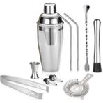 Mediterian 10 Parça Şık ve Pratik Kokteyl Seti 750 ml Shaker ile Eğlenceye Hazır olun - Altın
