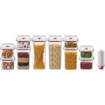 Mediterian 10 Parça Vakumlu Saklama Kabı Seti, Şeffaf ve Beyaz, Pratik ve Güvenli Saklama - 100 ml