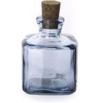 Mediterian 200 ml Turkuaz Kare Yağ Şişesi, şık ve kullanışlı tasarım, beyaz renk - Ahşap