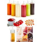 Mediterian 2'li 400 ml şeffaf kapaklı plastik yağ ve sos şişesi, beyaz, 435 ml, kullanışlı set - Ahşap - 1 lt