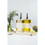 Mediterian 2'li 750ml Cam Yağdanlık Seti, Sızdırmaz ve Şeffaf, Mutfak, Sosluk, Yağlık, Siyah, 4 Parça - 750 ml