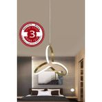 Mediterian 3 Renk Yonca Modern Altın Kasa Led Avize, şık ve parlak aydınlatma sağlar - 1 - Ahşap