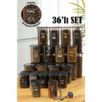 Mediterian 36'lı Beyaz Kaşık ve Etekli Baharat Seti, 25+ Parça, Plastik, 0-249 ml - 550 ml