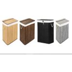 Mediterian 40x30 cm gri hasır kirli çamaşır sepeti, dikdörtgen, 20-49 L hacim - Acorn