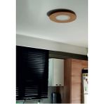 Mediterian 42cm Yuvarlak Ahşap LED Tavan Lambası, Modern ve Şık Aydınlatma - 1