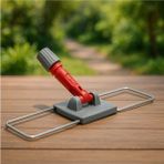 Mediterian 50 cm paslanmaz tel mop aparatı, dayanıklı gövde ve başlık, hazır kullanım
