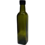 Mediterian 500 ml Yeşil Yuvarlak Kilitli Cam Şişe, Yağ ve Sıvı Saklama için ideal