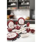 Mediterian 6 Kişilik Seramik Kahvaltı Takımı, Beyaz, 40 Parça, Şık ve Kullanışlı Set