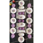 Mediterian 8 Kişilik Şık Seramik Kahvaltı Takımı, Mikrodalga ve Bulaşık Makinesi Uyumlu