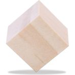 Mediterian Ahşap Küp - 1x1 cm 32 Adet - Ahşap Rengi