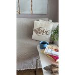 Mediterian Bej inci dokuma koltuk ve çekyat örtüsü 170x210, şal ve battaniye, pamuk materyal