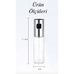 Mediterian Beyaz cam sprey şişe, 100 ml, çok amaçlı kullanıma uygun, dayanıklı ve şık tasarım - Şeffaf