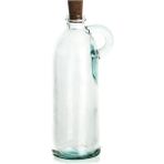 Mediterian Beyaz Kulplu 500 cc Yağ Şişesi, Pratik ve Şık Tasarım - Ahşap - 500 ml