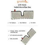 Mediterian Çift Yönlü Mikro Fiber Sprey Mop Yedek Bezi, Gri- Krem, Microfiber, 1 adet