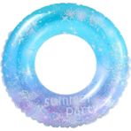 Mediterian Çok Renkli +9 Yaş 90 cm Simli Şişme Çocuk/yetişkin Deniz Simidi, Havuz Plaj Can Simidi, Şişme Simit - 2 - 4 Yaş - Altın