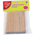 Mediterian Eğlenceli Çubuklar Naturel 11,5x1 cm 40'lı (Dondurma Çubuğu) - Ahşap Desenli