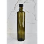 Mediterian İki adet yeşil cam şişe, 75cl, şık ve dayanıklı zeytinyağlık seti - 750 ml