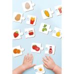 Mediterian İki Parçalı Ahşap Puzzle, Eğitici Oyun Materyali, 1+ Yaş, 0-50 Parça - Ahşap Desenli