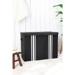 Mediterian Katlanabilir Siyah Çok Amaçlı Saklama Sepeti 72x36x56, Kumaş, 145 L - Acorn